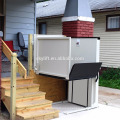 Vertical hydraulic wheelchair lift for home for disabled people